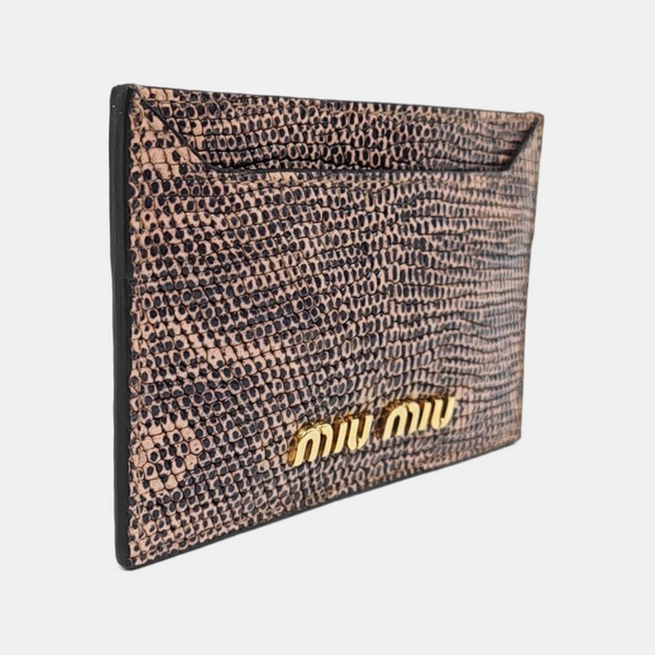 Leather Card Holder Small Brown