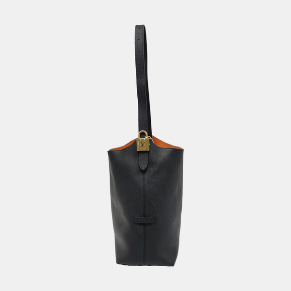 LOW KEY HOBO MM Monogram Calfskin Black
