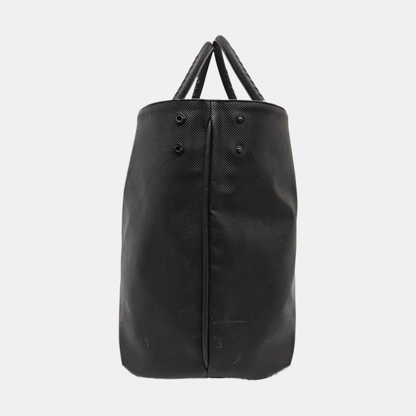 Coated Canvas Tote Bag Brown