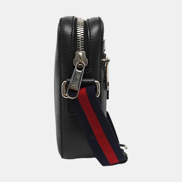 GG Supreme Small Monogram Coated Canvas Black