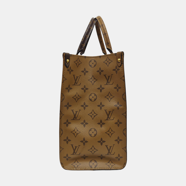 ONTHEGO MM Monogram Coated Canvas Brown