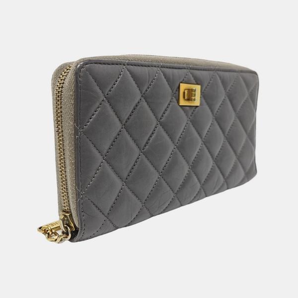 2.55 224 Quilted Calfskin Gray Wallet