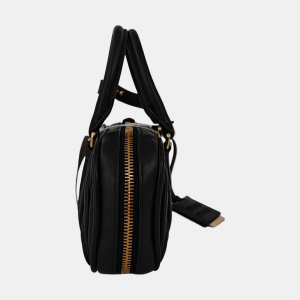 Arcadie Matelassé Small Quilted Lambskin Black
