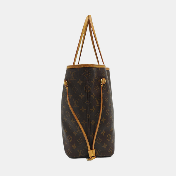 NEVERFULL MM Monogram Coated Canvas Brown