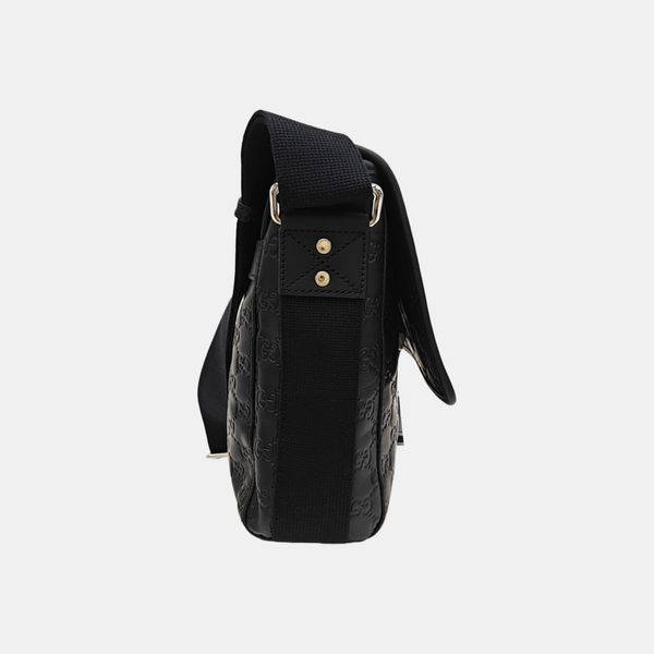Monogram Calfskin Shoulder Bag Black