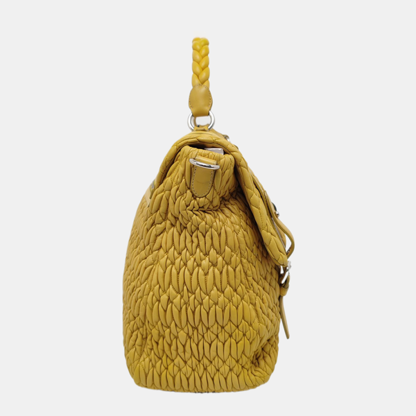 Quilted Lambskin Shoulder Bag Yellow