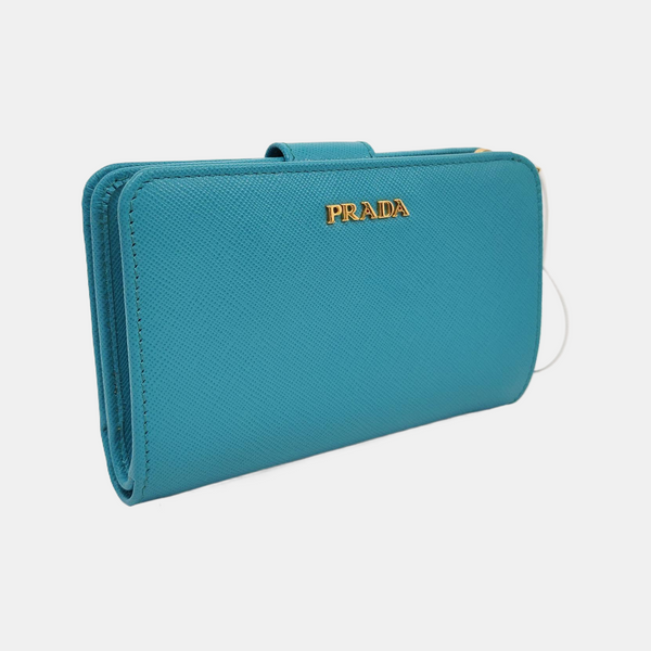 Saffiano Calfskin Wallet Blue