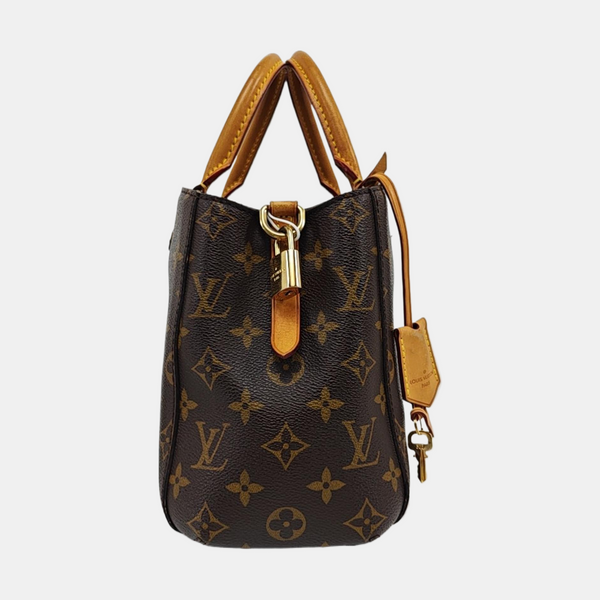 MONTAIGNE BB Monogram Coated Canvas Brown