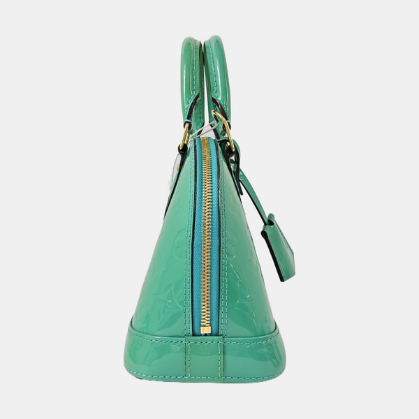 ALMA BB Monogram Patent Leather Green