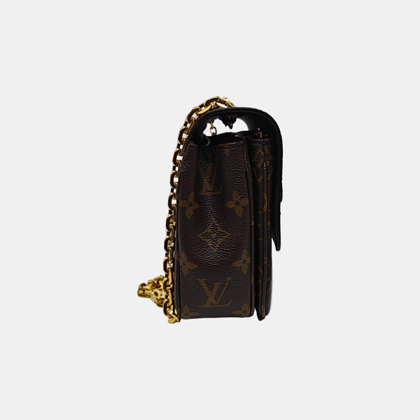 MARCEAU Monogram Coated Canvas Brown