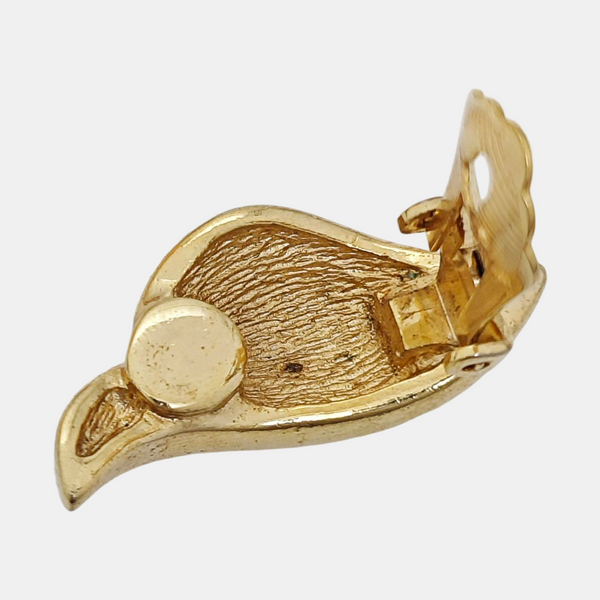 Metal Gold Clip On Earrings