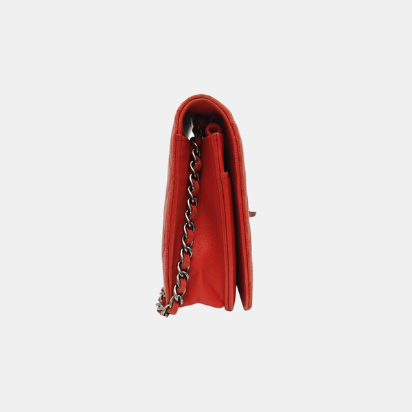 WOC Quilted Lambskin Red