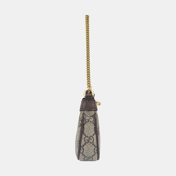 Ophidia Mini Monogram Coated Canvas Beige