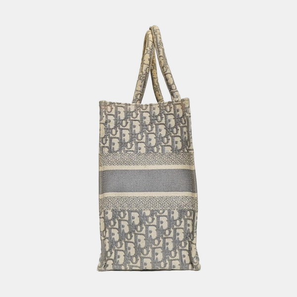 Book Tote Medium Oblique Canvas Gray