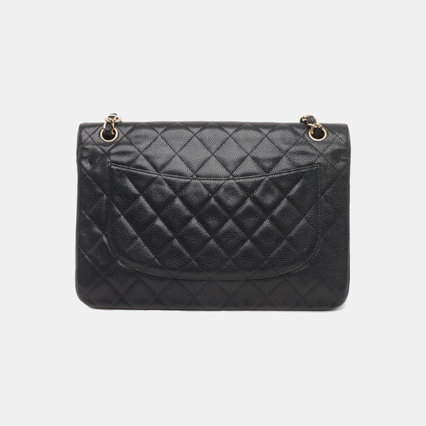 CLASSIC FLAP Jumbo Quilted Grained Calfskin Black