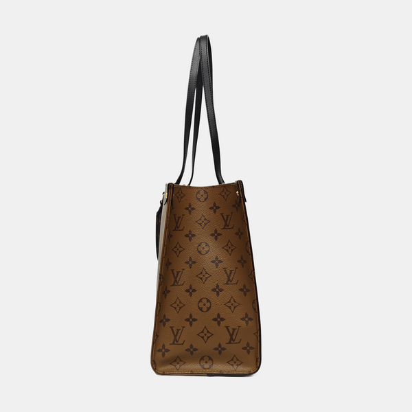 ONTHEGO MM Monogram Coated Canvas Brown