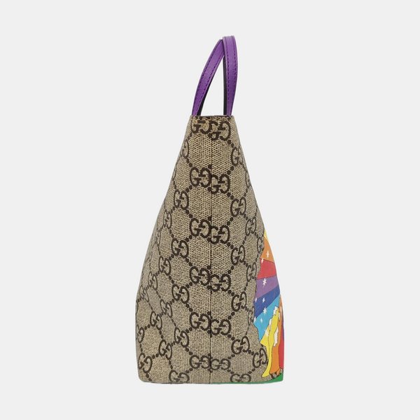Monogram Coated Canvas Tote Bag Beige
