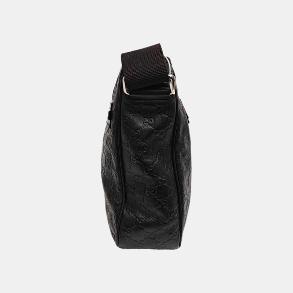 Monogram Calfskin Shoulder Bag Black