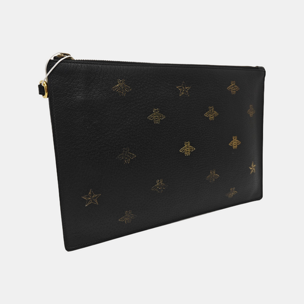 Bee Web Calfskin Black