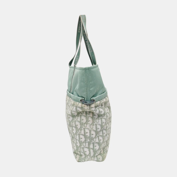 Fabric Top Handle Bag Green