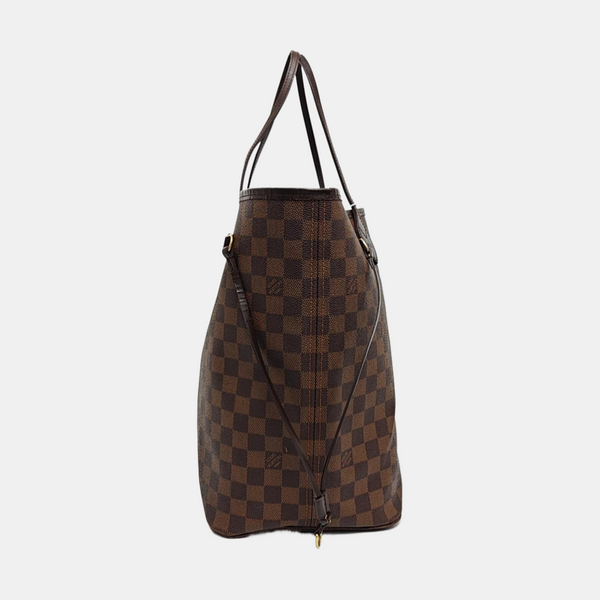 NEVERFULL GM Damier Ebene Coated Canvas Brown