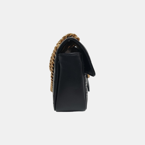 GG Marmont Small Quilted Calfskin Black
