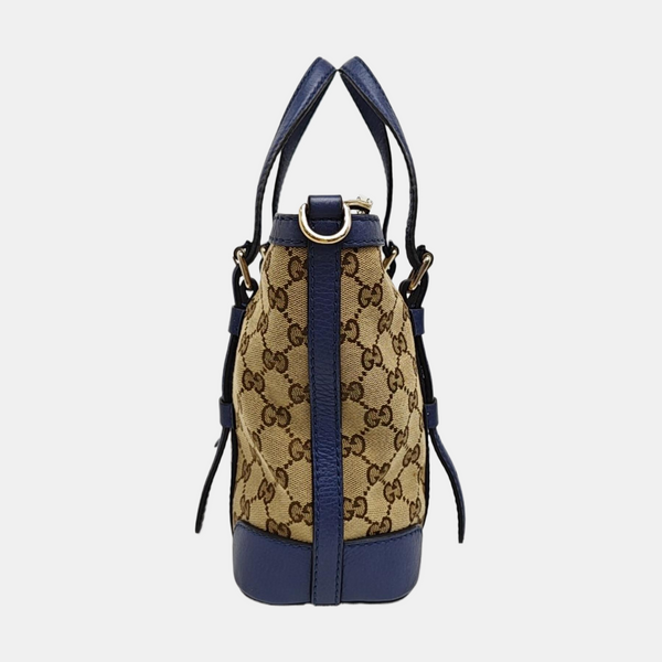 Monogram Fabric Shoulder Bag Brown