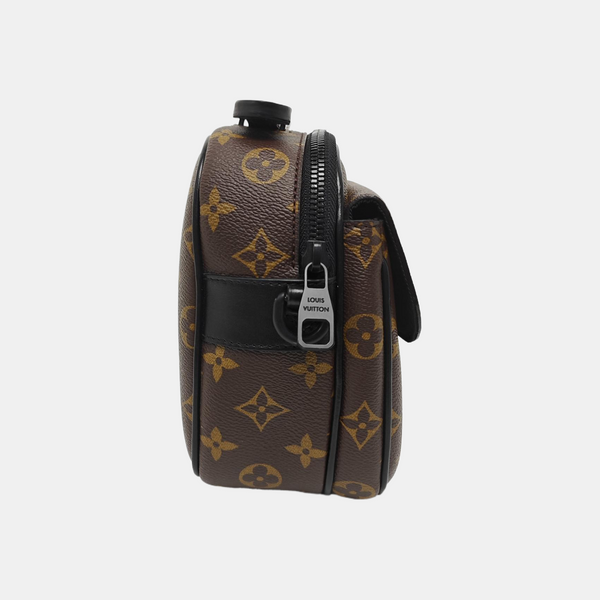 S LOCK Monogram Coated Canvas Brown