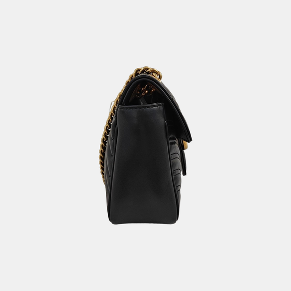 GG Marmont Medium Quilted Calfskin Black