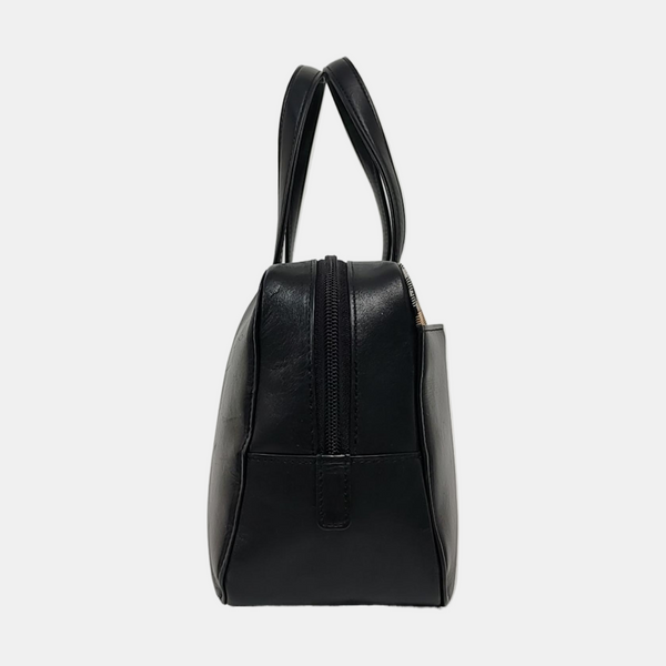 Calfskin Top Handle Bag Black
