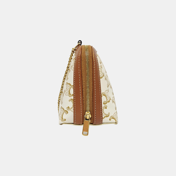 Coated Canvas Shoulder Bag White