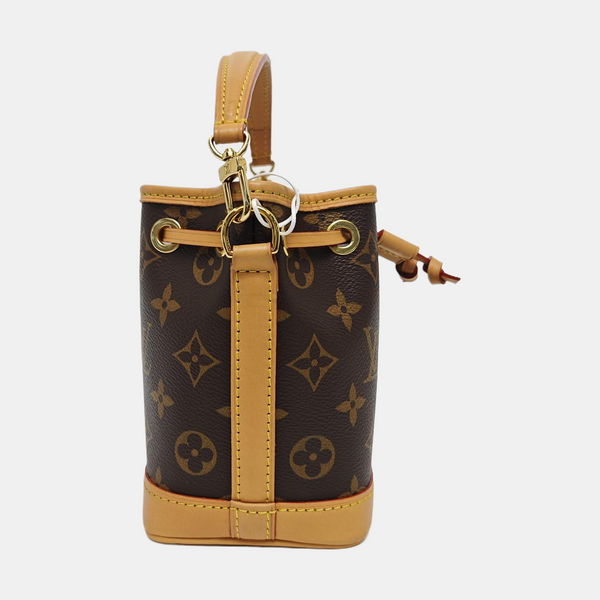 NOÉ Nano Monogram Coated Canvas Brown