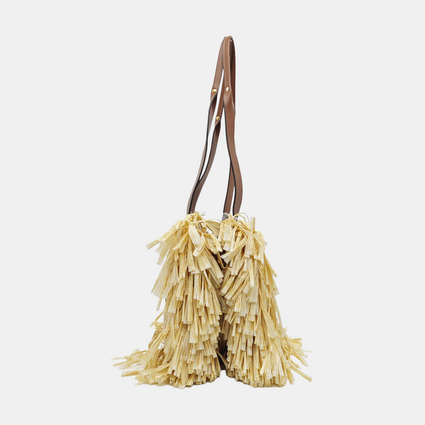 Straw Tote Bag Beige