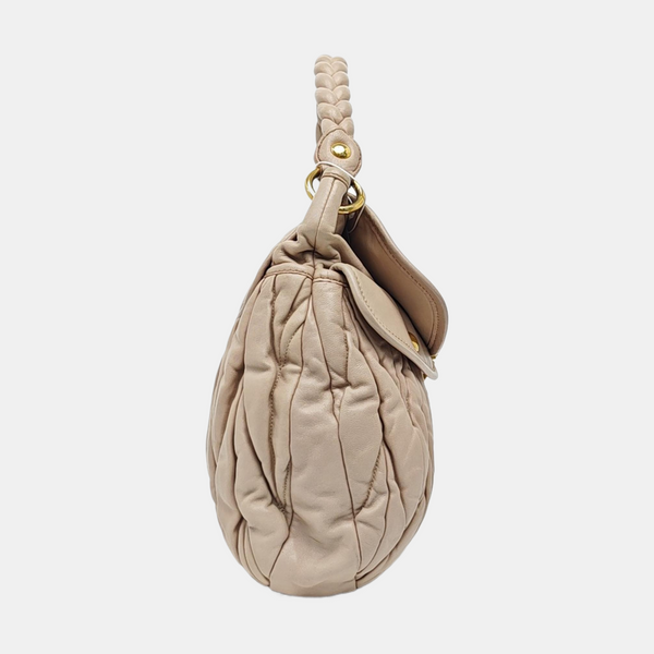 Miu Coffer Quilted Lambskin Pink
