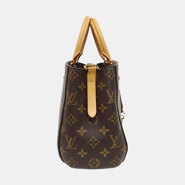MONTAIGNE BB Monogram Coated Canvas Brown