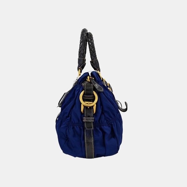 Gaufre Quilted Nylon Blue