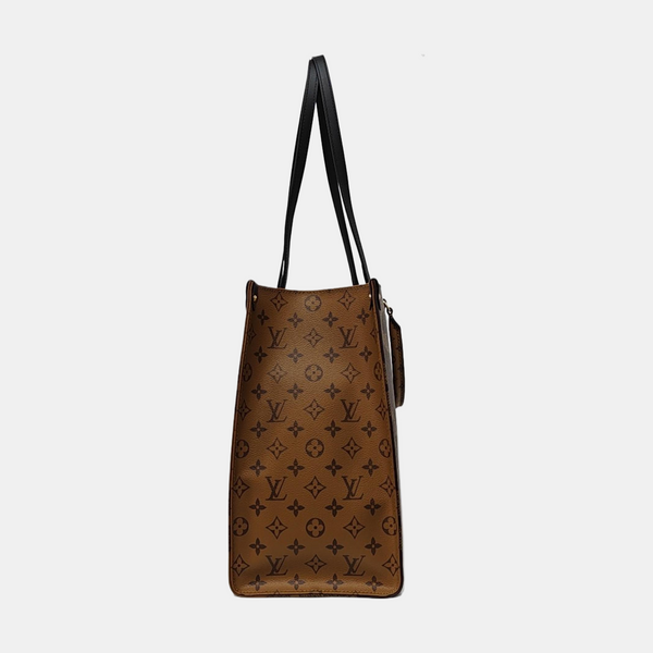 Authenticated pre-owned ONTHEGO GM Monogram Coated Canvas Brown - Tote Bag at Looply