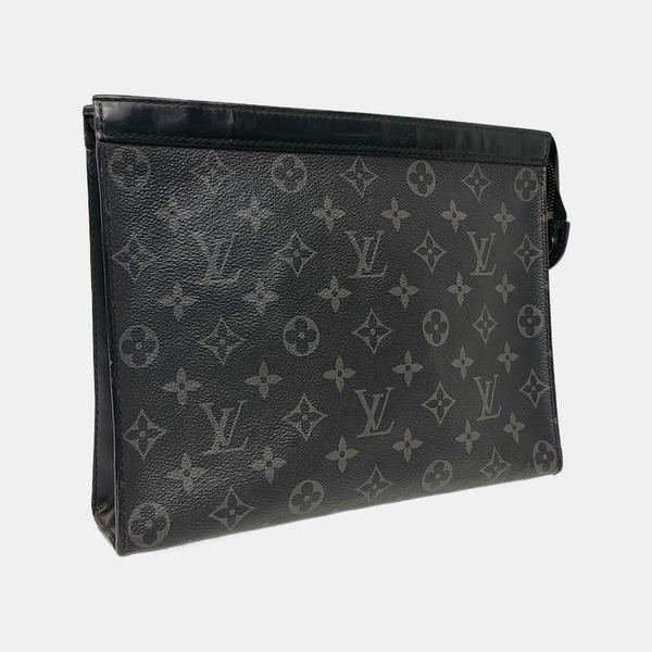 Pochette Voyag MM Monogram Coated Canvas Black