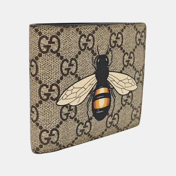 GG Supreme Monogram Coated Canvas Brown Wallet