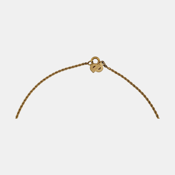Twist Round Metal Gold Necklace