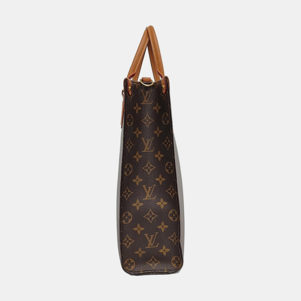 SAC PLAT MM Monogram Coated Canvas Brown