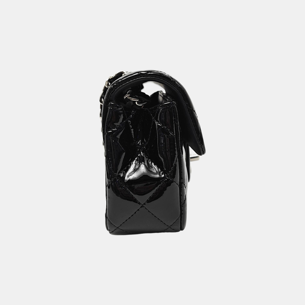 CLASSIC FLAP Super Mini Quilted Patent Calfskin Black