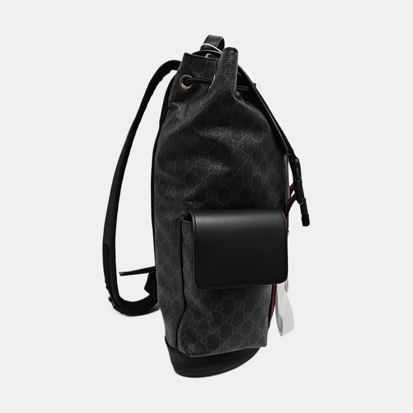 GG Supreme Monogram Coated Canvas Black
