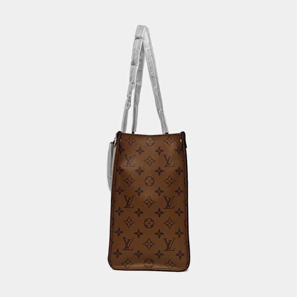 ONTHEGO MM Monogram Coated Canvas Brown
