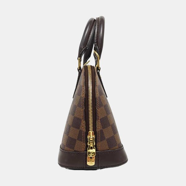 ALMA BB Damier Ebene Coated Canvas Brown