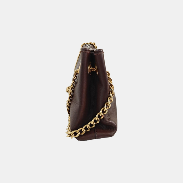 Calfskin Shoulder Bag Brown