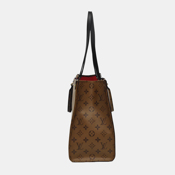 ONTHEGO MM Monogram Coated Canvas Brown
