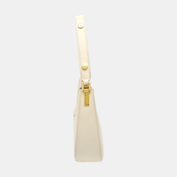 Leather Shoulder Bag White
