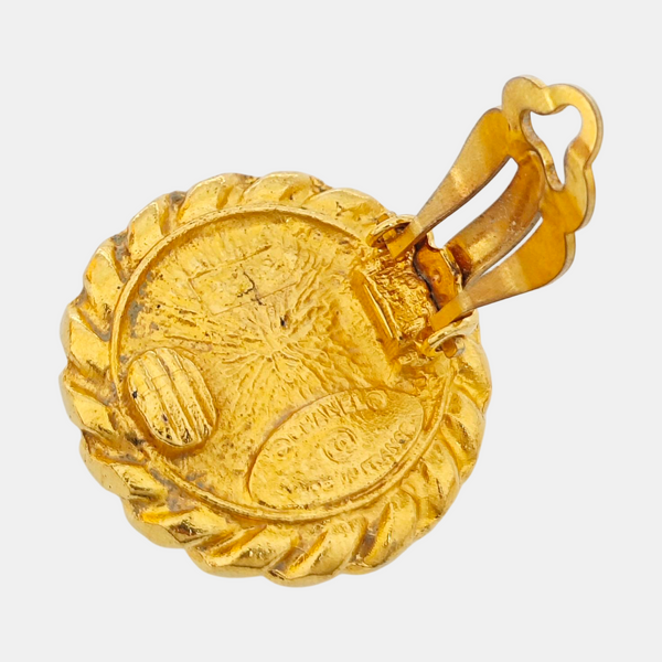 Metal Gold Clip On Earrings