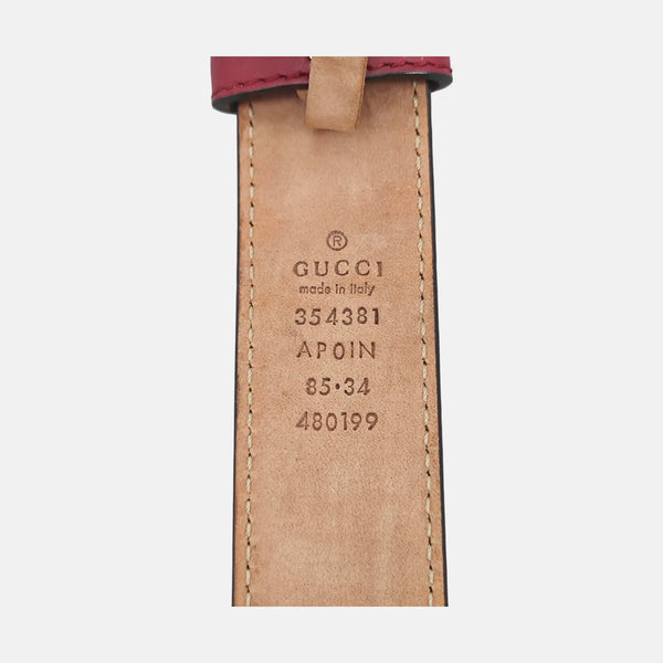 Leather Belt Red